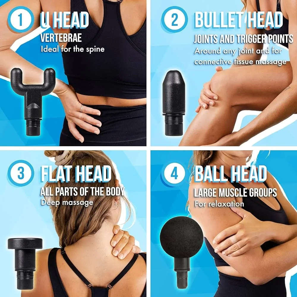 Kablosuz Adaptörlü Masaj Tabancası – Şarjlı Masaj Tabancası KH-320 (4172) - Görsel 5