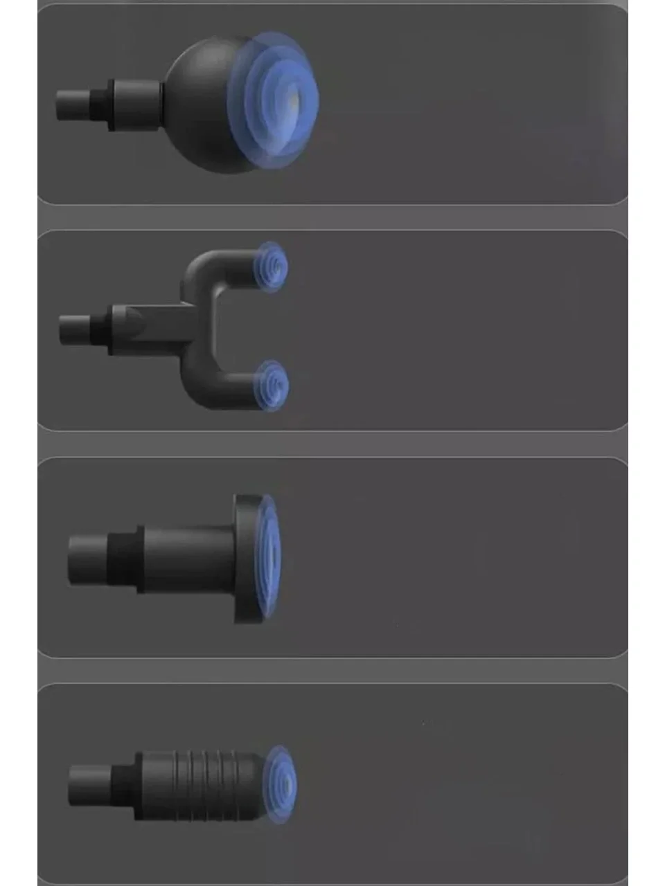 Mini Profesyonel Şarjlı Masaj Aleti 4 Başlıklı KH-800 (4172) - Görsel 5