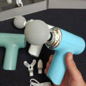 Masaj Tabancası Darbeli Titreşimli 4 Başlıklı Profesyonel Şarjlı Mini Masaj Aleti (4172)