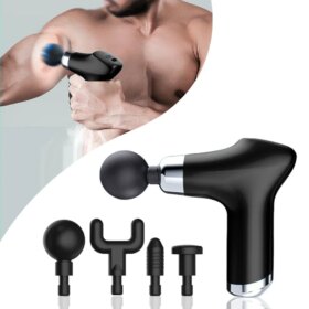 Şarj Edilebilir Küçük Yüz Tabancası Derin Doku Masaj Aleti - 6 Hız Ayarı (4172)