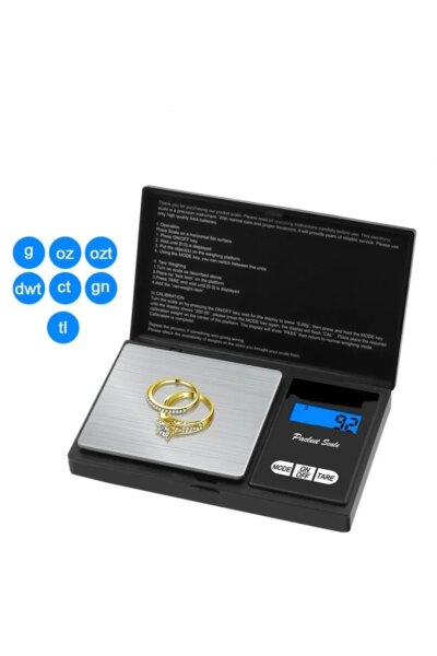 Professional Hassas Terazi 500 gram Kapasiteli 0.1 Hassasiyetli Dijital Kapaklı Tartı (4172)