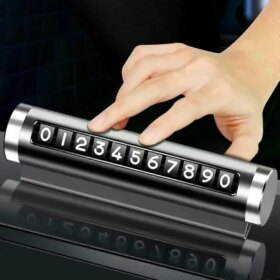 Telefon Numarası Plaka Silindiri Ayarı Renkli Metal Alüminyum Araba Geçici Park Kartı Evrensel Moda Oto Aksesuarları (4172)
