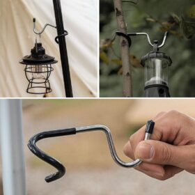 Kamp İçin Çok Fonksiyonlu S-Şekilli Direk Askısı Kaymaz Paslanmaz Çelik Eşya Asma Kancası (4172)