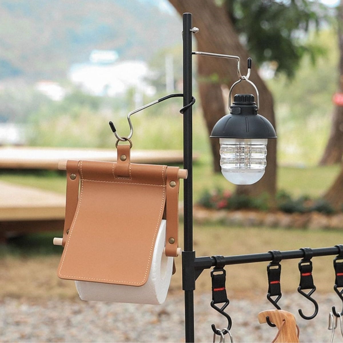 Kamp İçin Çok Fonksiyonlu S-Şekilli Direk Askısı Kaymaz Paslanmaz Çelik Eşya Asma Kancası (4172) - Görsel 2