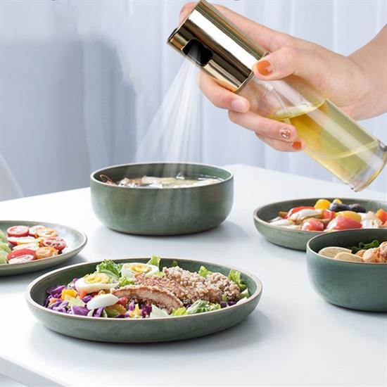 100ml Kapasiteli Şeffaf Spreyli Yağdanlık Sosluk Yağ Püskürtücü Yağ Şişesi (4172) - Görsel 3