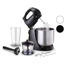 INOX TASLI MİKSER - BLENDER SETİ 5 KADEME HIZ+TURBO HAMUR YOĞURMA+ KASE 300W600ML HAZNE700ML ÖLÇÜ KABI SMX-2731 (4172)