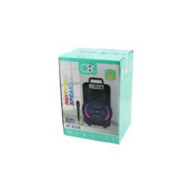 8 İNÇ SPEAKER MİKROFONLU IŞIKLI HOPARLÖR 2400mAh BLUETOOTH USB - AUX - TF - BLUETOOHT - DC 5V  BT-8105 (4172)