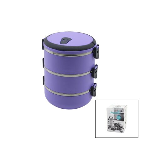 LİLA  3LÜ SEFER TASI SAKLAMA KABI 1.8LT (4172)