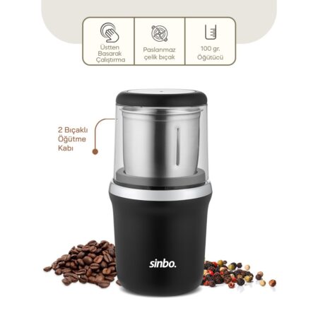 KROM KENAR KAHVE - BAHARAT ÖĞÜTÜCÜ ÇELİK BIÇAK - Ö.HAZNESİ=100GR 200W BAS ÇALIŞTIR KAPAK=MİKA PLS SCM-2997 (4172)