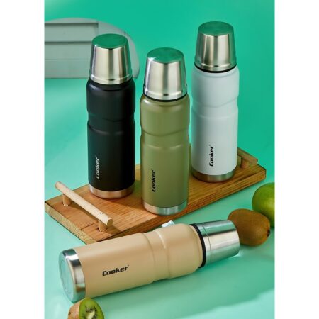 0.5LT HUNTER TERMOS PASLANMAZ ÇELİK - SIZDIRMAZ KAPAK = BARDAK (4172)