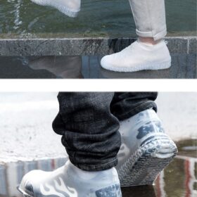 Silikon Ayakkabı Kılıfı Kaymaz Su Kir Geçirmez  M Beden Beyaz (4172)