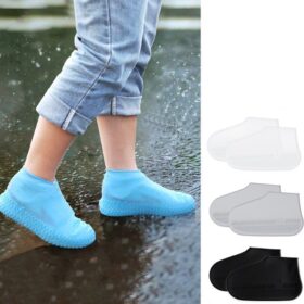 Silikon Ayakkabı Kılıfı Kaymaz Su Kir Geçirmez   L Beden Siyah (4172)