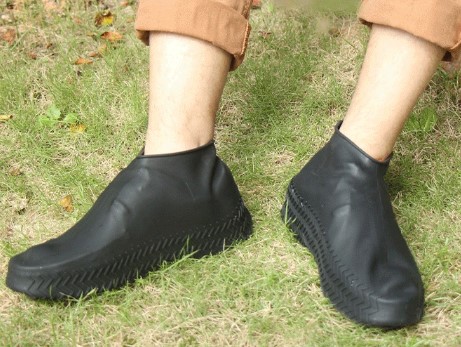 Silikon Ayakkabı Kılıfı Kaymaz Su Kir Geçirmez L Beden Siyah (4172) - Görsel 2