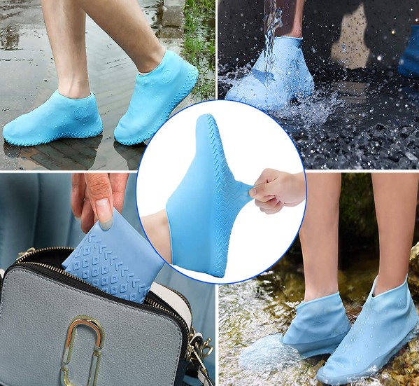 Silikon Ayakkabı Kılıfı Kaymaz Su Kir Geçirmez L Beden Siyah (4172) - Görsel 5