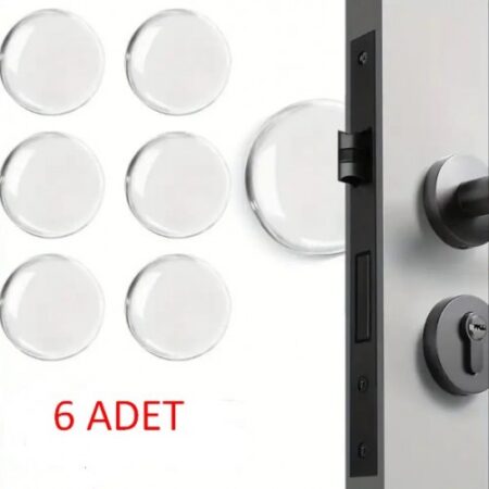 Şeffaf  Silikon Mobilya ve Kapı Durdurucu Darbe Pedi 6 lı (4172)