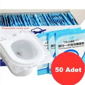 Hijyenik Tek Kullanımlık Klozet Kapağı Poşeti 50 Adet KUTULU (4172)