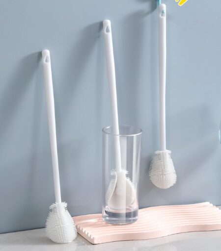 Kavanoz ve Biberon Yıkama Fırçası Silikon Beyaz (4172)