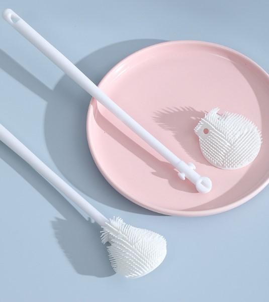 Kavanoz ve Biberon Yıkama Fırçası Silikon Beyaz (4172) - Görsel 4