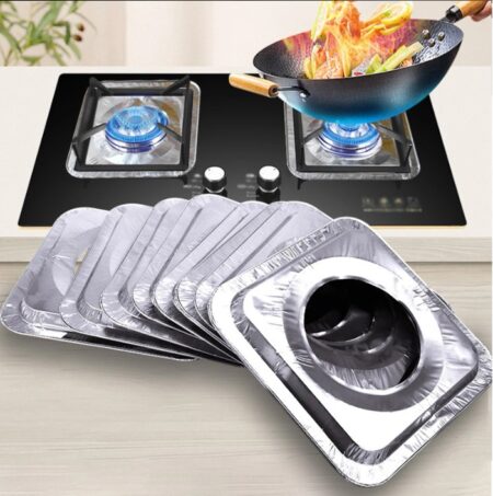 Kare Ocak Üstü Yağ Koruyucu Alüminyum Levha 23*23 cm 10 Adet (4172)