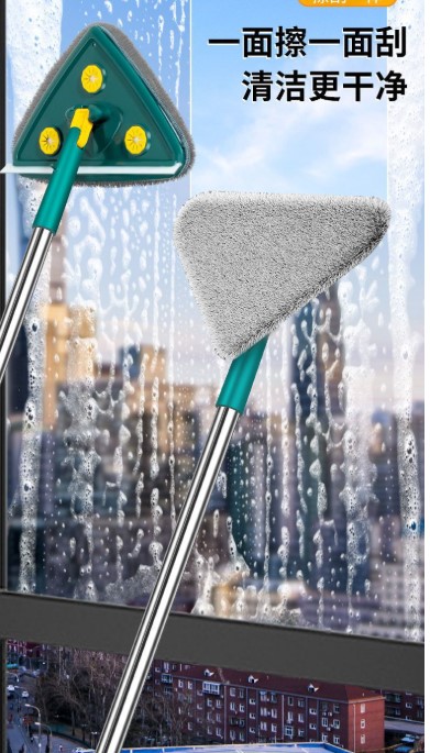 2 Bezli Üçgen Çek Çekli Mop Islak Mendil Uyumlu 150 cm (4172) - Görsel 4