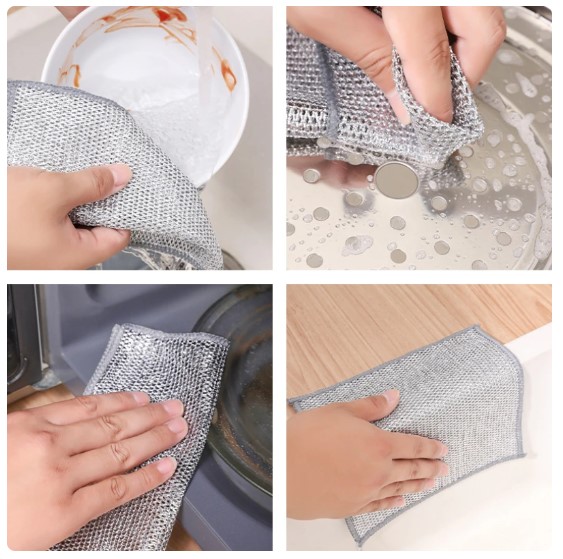 Çok Amaçlı Sihirli Tel Temizlik Bezi (4172) - Görsel 2