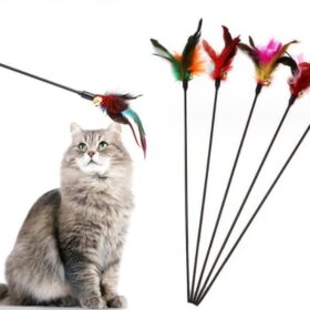 Çıngıraklı Tüylü Kedi Oyun Çubuğu (4172)