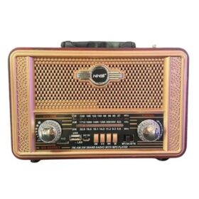 Retro, Nostaljik, Ahşap Tasarım Bluetooth Hoparlörlü, Şarjlı, Taşınabilir Otantik Tasarımlı FM/AM Destekli Radyo NS8098 (4172)