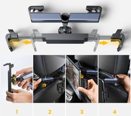 Koltuk Arkası Ayarlanabilir Tablet Telefon Tutucu (4172) - Görsel 2