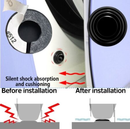 Araba Kapı Ses ve Darbe Emici Pad 10 Adet Siyah (4172)