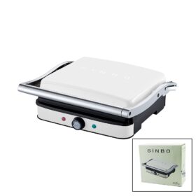 BEYAZ IZGARA VE TOST MAKİNESİ AYARLANABİLİR ISI 180 DERECE AÇILABİLİR ÜST GÖVDE SSM-2571 (4172)