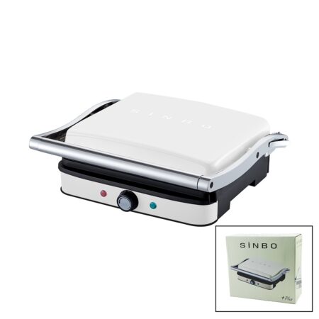 BEYAZ IZGARA VE TOST MAKİNESİ AYARLANABİLİR ISI 180 DERECE AÇILABİLİR ÜST GÖVDE SSM-2571 (4172)