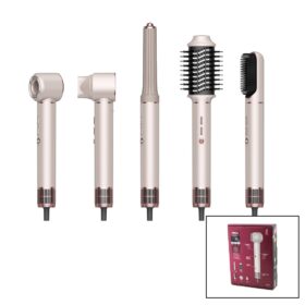 ROSE GOLD AİR BRUSH 5İN1=BUKLE-HACİMLE-DÜZLEŞTİR-2-FIRÇA SAÇ KURUTMA - ŞEKİL MAKİNESİ 1300W3-KDM.HIZ - DERECE SHD-1729 (4172)