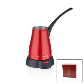 KIRMIZI ELEKTİRKLİ CEZVE TÜRK KAHVE MAKİNESİ 5 FİNCAN - 400ML HAZNE PASLANMAZ ÇELİK 360 DERECE DÖNEBİLME SCM-2960 (4172)