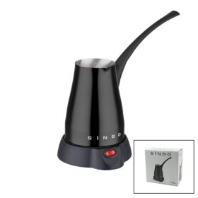 SİYAH ELEKTİRKLİ CEZVE TÜRK KAHVE MAKİNESİ 5 FİNCAN - 400ML HAZNE PASLANMAZ ÇELİK 360 DERECE DÖNEBİLME SCM-2960 (4172)
