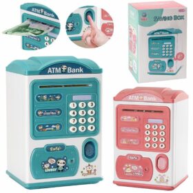 Parmak İzi Görünümlü Elektronik Şifreli Otomatik Kağıt Para Alan ATM Kumbara (4172)