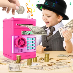 Elektronik Şifreli Kasa Otomatik Kağıt Para Alan ATM Kumbara (4172)