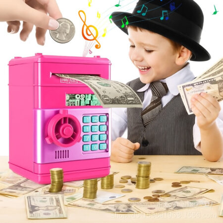 Elektronik Şifreli Kasa Otomatik Kağıt Para Alan ATM Kumbara (4172)