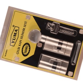 68mm Mandallı Çelik Kapı Tuzaklı Barel Seti - Sarı