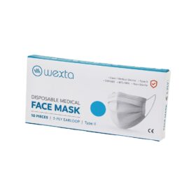 WEXTA BEYAZ 3 KATLI MEDİKAL CERRAHİ YÜZ MASKESİ 10PCS x 24 = 240 ADET (4172)