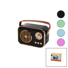 M4 PORTABLE WİRELESS HOPARLÖR - SPEAKER IŞIKLI USB ŞARJLI RENKLİ KASA - BRONZ ÇERÇEVEUSB - DC 5V - TF (4172)