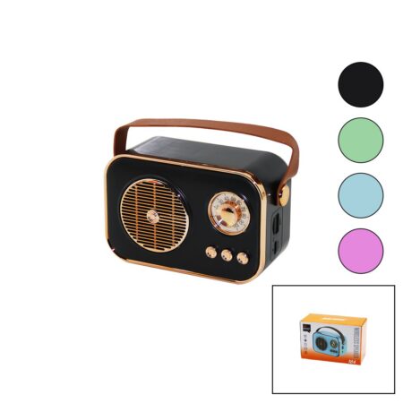 M4 PORTABLE WİRELESS HOPARLÖR - SPEAKER IŞIKLI USB ŞARJLI RENKLİ KASA - BRONZ ÇERÇEVEUSB - DC 5V - TF (4172)