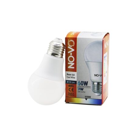 NO-VO 9W=60W E27 BEYAZ LED AMPUL 6500K - 810Lm (4172)