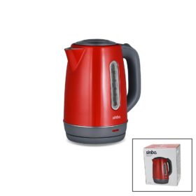 KIRMIZI ÇELİK KETTLE SU ISITICISI KABLOSUZ KULLANIM 1.8LT 360 DERECE DÖNEBİLME OTOMATİK KAPANMA SK-8031 (4172)