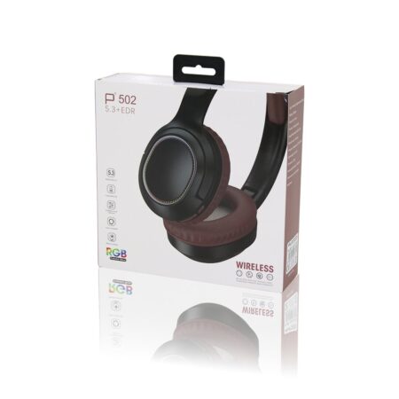 RGB RENKLİ IŞIKLI ŞARJLI BLUETOOTH KULAK ÜSTÜ KABLOSUZ KULAKLIK PL-2372 (4172)