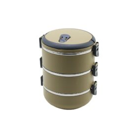 KAHVERENGİ 3LÜ SEFER TASI SAKLAMA KABI 1.8LT (4172)