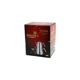 PRAMİT MİNİ BOY ÇELİK ÇAYDANLIK SETİ - TAKIMI RENKLİ BAKALİT KULP ÜST DEMLİK: 0.9LT - ALT SULUK: 1.5LT KENDİNDEN SÜZGEÇLİ (4172)