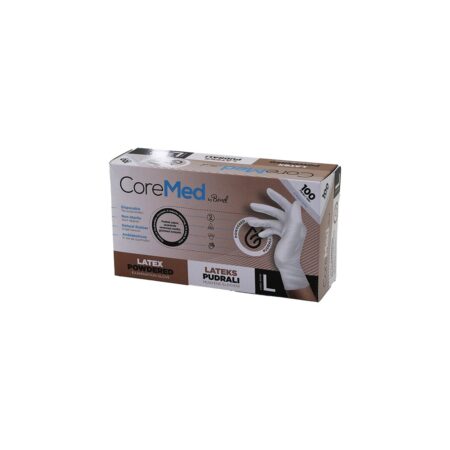 COREMED BİMEL L BEDEN PUDRALI MUAYENE ELDİVENİ 100LÜ (4172)