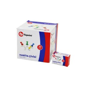 600 ADET HARİTA ÇİVİSİ RENKLİ = 20PCS X 30 (4172)