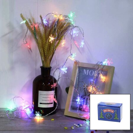 BEYAZ 5MT FİŞLİ KAR TANE DEKOR LAMBA (4172)