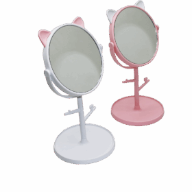 6&amp;quot; - PLASTİK YUVARLAK - KULAKLI ORGANİZERLİ - TAKI ASKILI MAKYAJ AYNASI (K0)